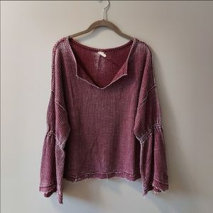 We The Free Oversized Thermal Top